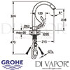 Grohe K4 Single-Lever Sink Mixer Kitchen Tap Dimensions